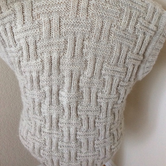 Hand made knit vest mens vest hand knit vest - Picture 6 of 7